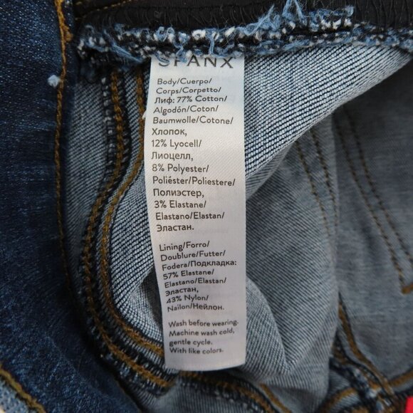 Spanx Womens Small Distressed Ankle Skinny Jeans 20203R Medium Blue Wash Denim - Picture 8 of 11